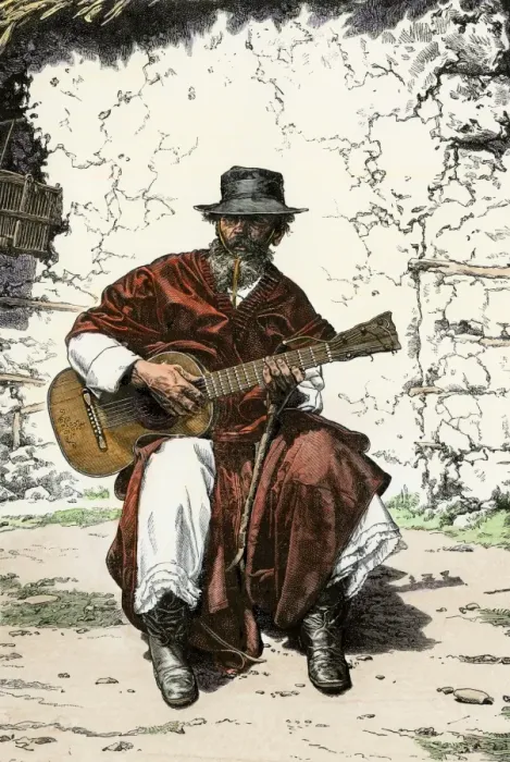 Framed Print : Gaucho playing his guitar, Argentina Framed Print : Gaucho playing his guitar, Argentina