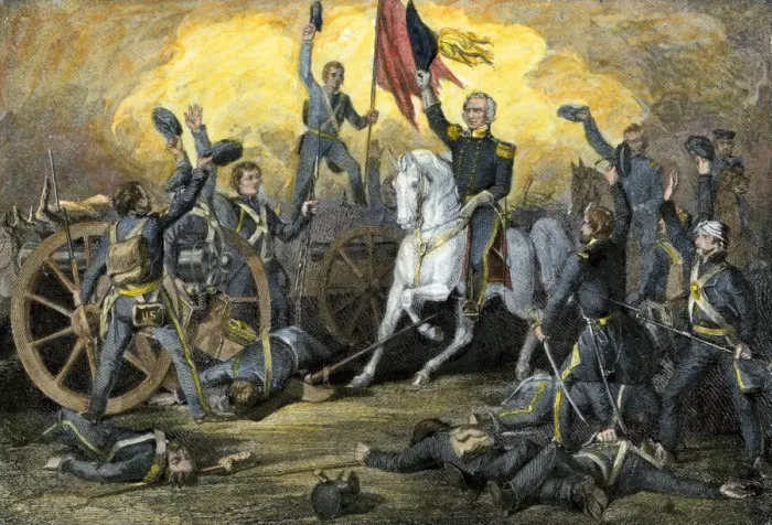 Framed Print : General Winfield Scott at the Battle of Cerro Gordo