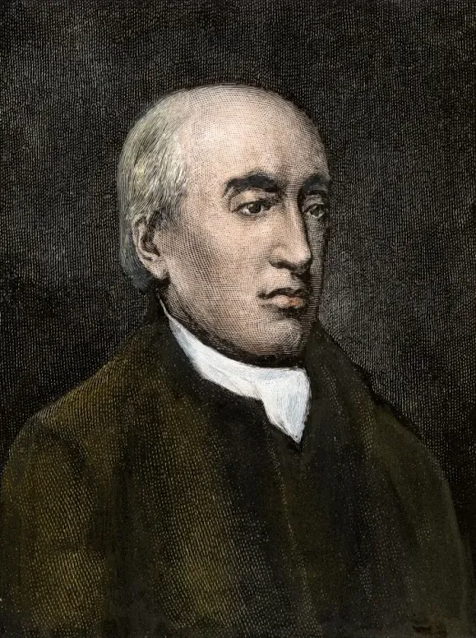 Framed Print : Geologist James Hutton. Hand-colored woodcut of a portrait Framed Print : Geologist James Hutton. Hand-colored woodcut of a portrait