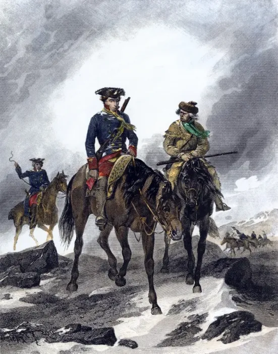 Framed Print : George Washington on a mission to the Ohio River during the French Framed Print : George Washington on a mission to the Ohio River during the French