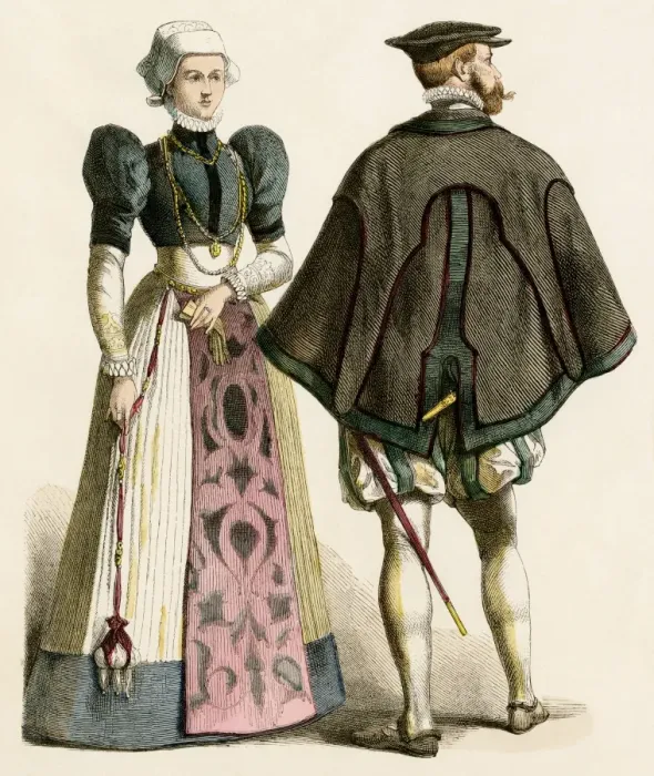 Framed Print : German couple of the 1500s Framed Print : German couple of the 1500s