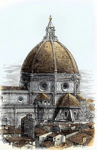 GEUR2A-00018. Brunelleschi's dome of the Santa Maria del Fiore Cathedral in Florence