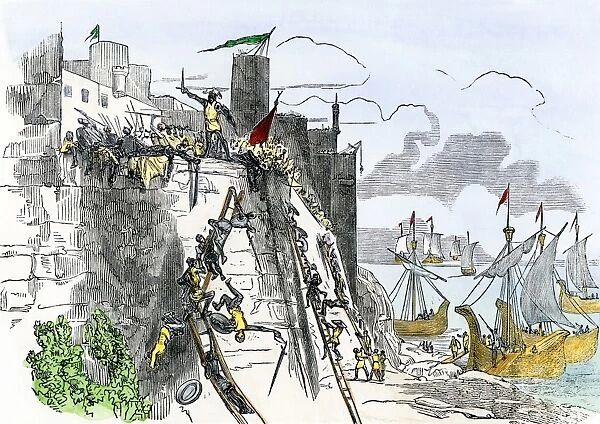 GEUR2A-00059. Portuguese capture of Ceuta, a Moorish stronghold in Morocco, 1415.