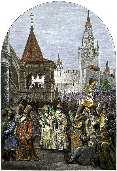 GEUR2A-00118. Religious procession in Moscow during the reign of Ivan IV 