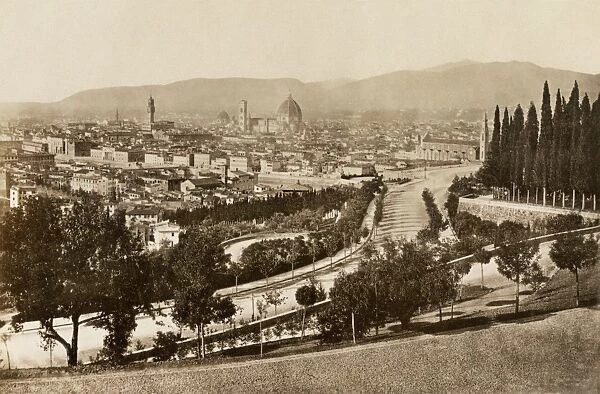 GEUR2P-00003. Florence, Italy, from San Miniato, circa 1890.. Photograph, 19th century