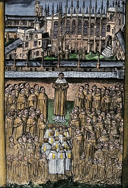 GGBR2A-00061. New College, Oxford, and its one hundred clerics, circa 1453.
