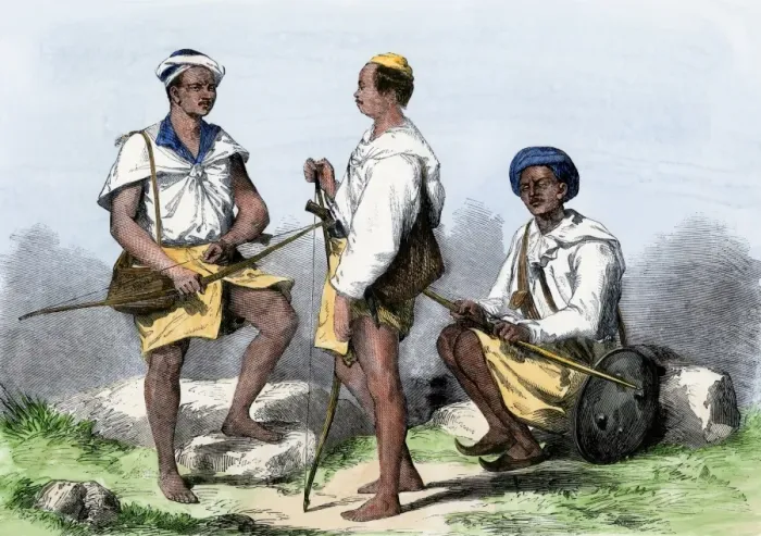 Framed Print : Goorkahs serving in the British military during Sepoy Mutiny Framed Print : Goorkahs serving in the British military during Sepoy Mutiny