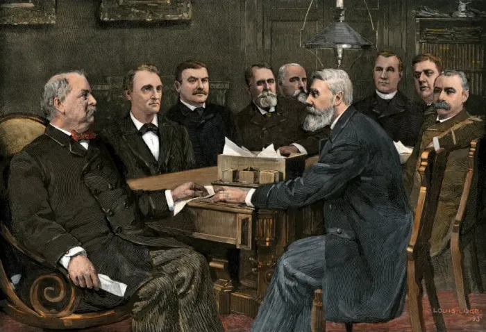 Framed Print : Grover Cleveland and his Cabinet, 1893 Framed Print : Grover Cleveland and his Cabinet, 1893