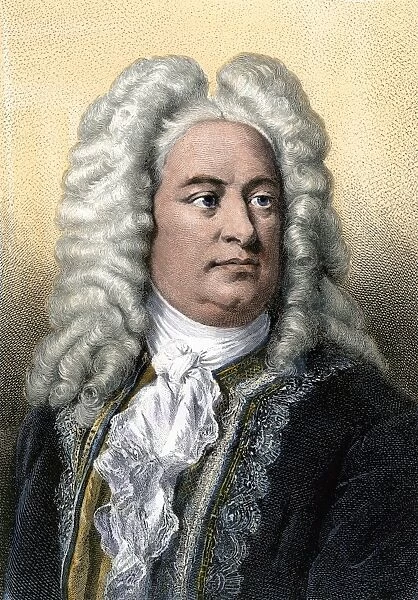 Handel. Portrait of composer Georg Friedrich Handel.