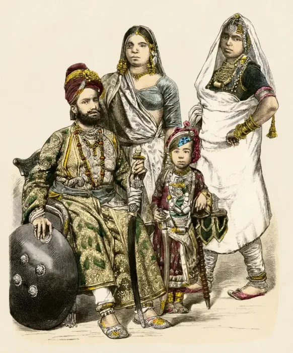 Framed Print : High-born family in India Framed Print : High-born family in India