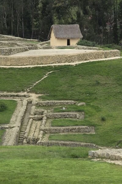 Inca dwelling replica at Ingapirca, Ecuador