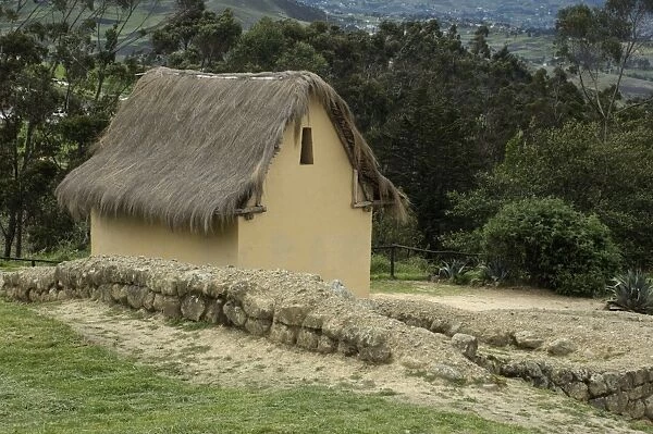 Inca dwelling replica at Ingapirca, Ecuador