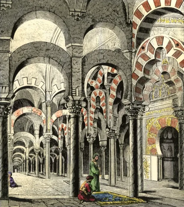Framed Print : Interior of the mosque at Cordova under the Moors Framed Print : Interior of the mosque at Cordova under the Moors