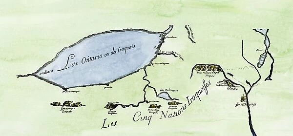 Iroquois Nations map, 1600s