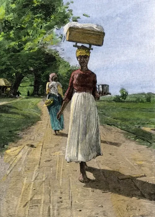 Framed Print : Jamaica woman on her way to market Framed Print : Jamaica woman on her way to market