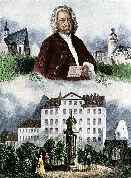Johann Sebastian Bach, with scenes from his life