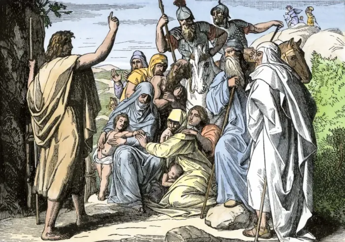 Framed Print : John the Baptist preaching Framed Print : John the Baptist preaching