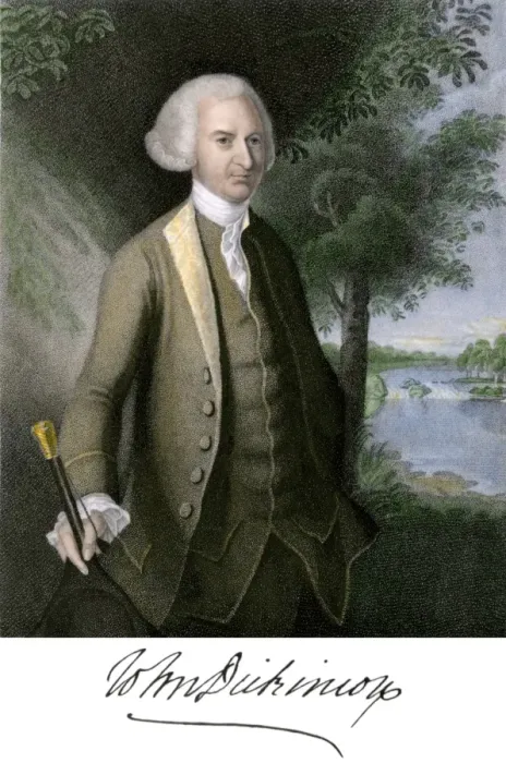 Framed Print : John Dickinson, with his autograph