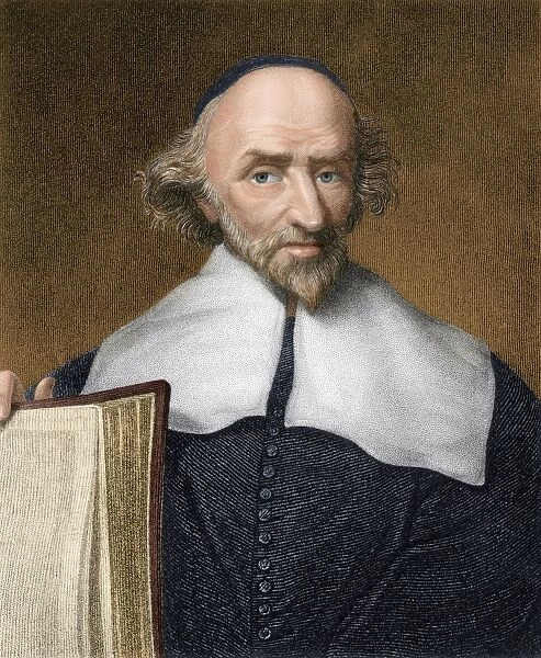 John Knox, leader of Scottish Reformation.. Digitally colored engraving