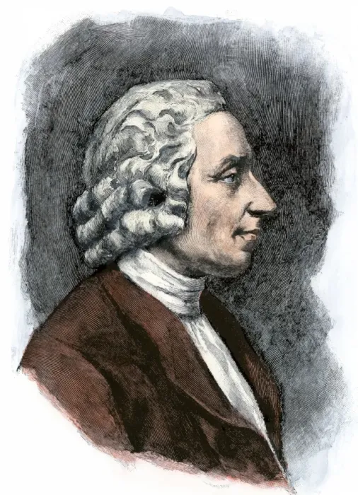 Framed Print : Joseph Priestley. Hand-colored woodcut of a 19th-century illustration Framed Print : Joseph Priestley. Hand-colored woodcut of a 19th-century illustration