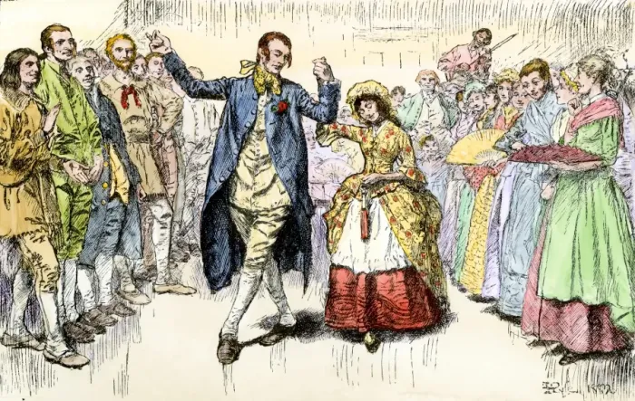 Framed Print : A Kentucky wedding, about 1800