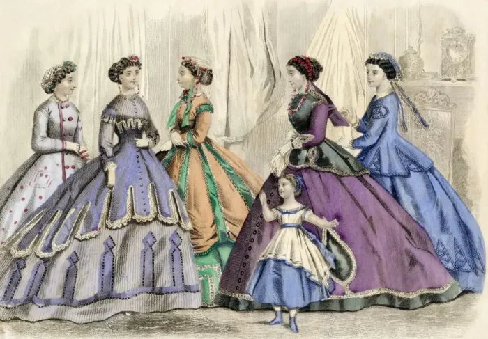 Framed Print : Ladies fashions, 1866 Framed Print : Ladies fashions, 1866