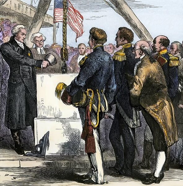 Lafayette revisiting Boston, 1824
