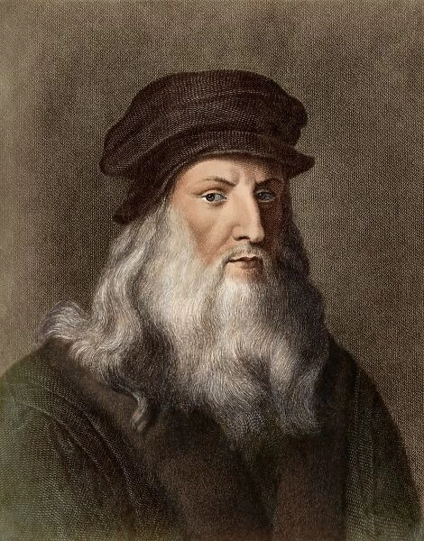 Leonardo da Vinci. Portrait of artist Leonardo da Vinci.
