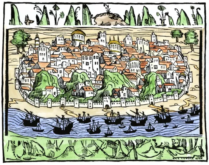 Framed Print : Lisbon, Portugal, in the 1500s Framed Print : Lisbon, Portugal, in the 1500s