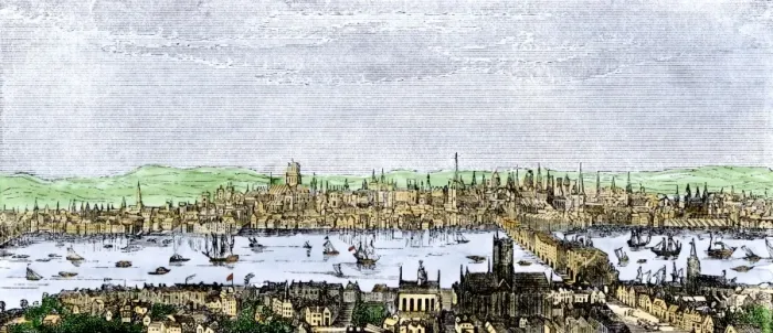 Framed Print : London before the Great Fire of 1666