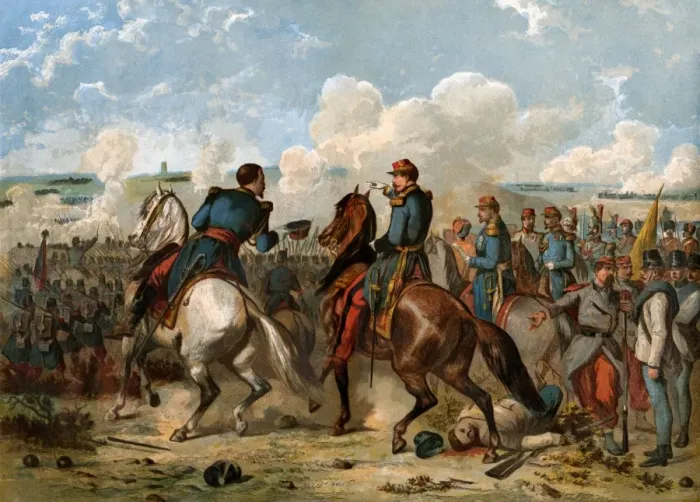 Framed Print : Louis Napoleon at the Battle of Solferino, 1859 Framed Print : Louis Napoleon at the Battle of Solferino, 1859