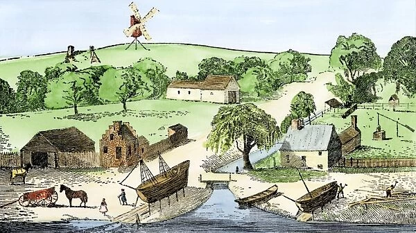 Manhattan Island farm and shipyard, 1600s