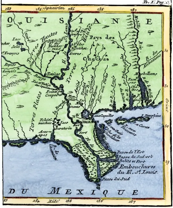 Framed Print : Map of Louisiana, 1744, showing the mouths of the Mississippi River while part of New France Framed Print : Map of Louisiana, 1744, showing the mouths of the Mississippi River while part of New France