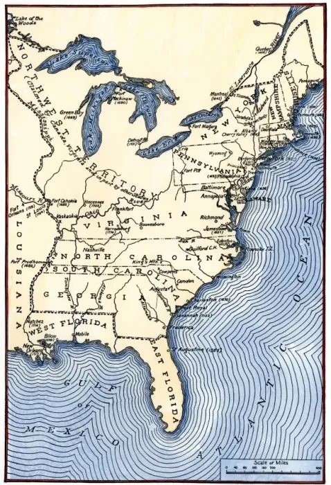 Framed Print : Map showing the thirteen colonies which joined together as the original Framed Print : Map showing the thirteen colonies which joined together as the original