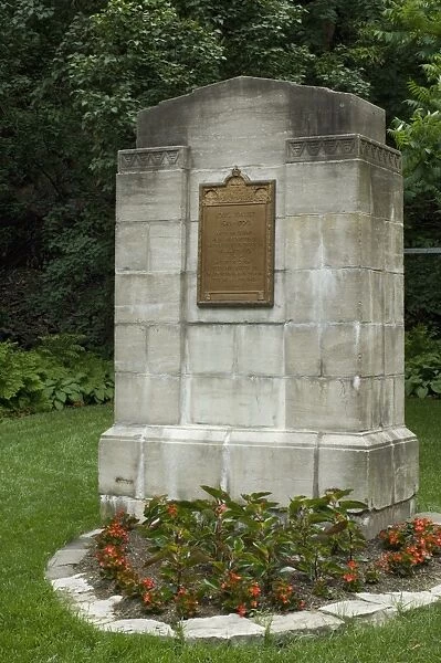 Memorial at Louis Joliets home in old Quebec