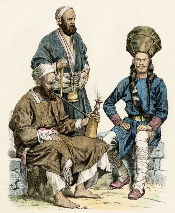 Framed Print : Men from Kashmir and the Himalayas, India Framed Print : Men from Kashmir and the Himalayas, India