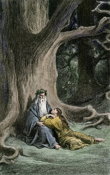 Merlin and Vivian in Arthurian legend