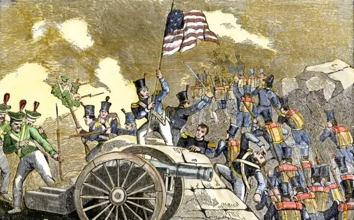 Framed Print : Mexican artillery at Monterey captured by General Zachary Taylors troops Framed Print : Mexican artillery at Monterey captured by General Zachary Taylors troops