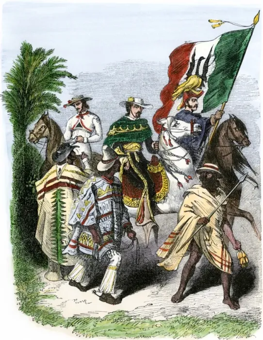 Framed Print : Mexican troops in the mid-1800s Framed Print : Mexican troops in the mid-1800s