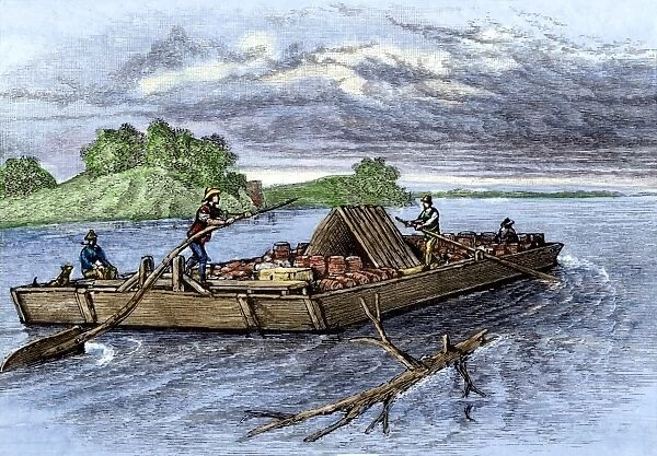 Mississippi River flatboat