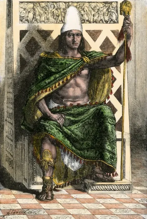 Framed Print : Montezuma II on his throne