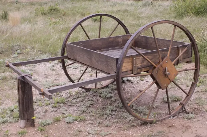 Framed Print : Mormon Trail hand-cart