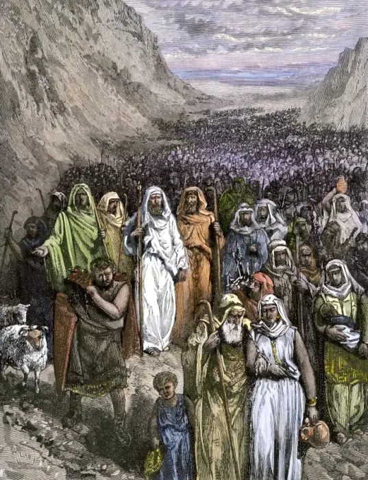 Framed Print : Moses leading the Jews out of Egypt and into the Wilderness Framed Print : Moses leading the Jews out of Egypt and into the Wilderness