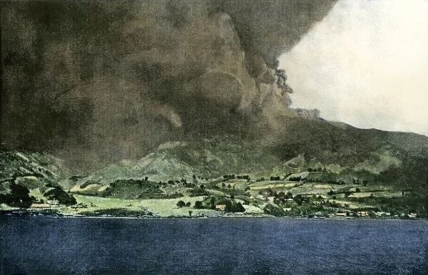 Mount Pelee eruption on Martinique, 1902