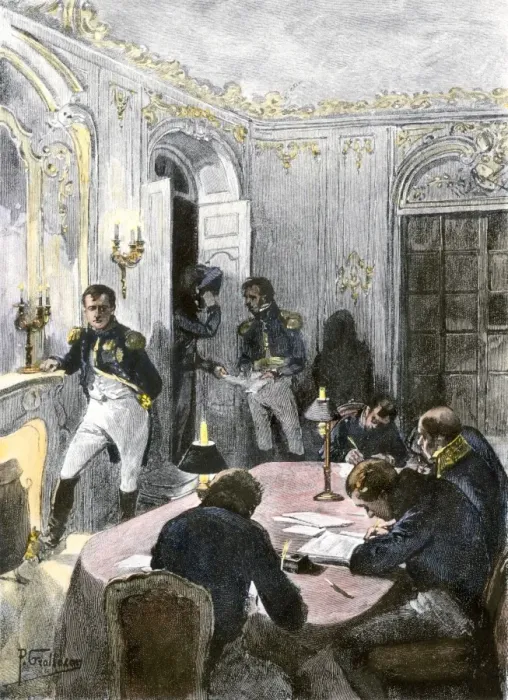 Framed Print : Napoleon dictating to his secretaries Framed Print : Napoleon dictating to his secretaries
