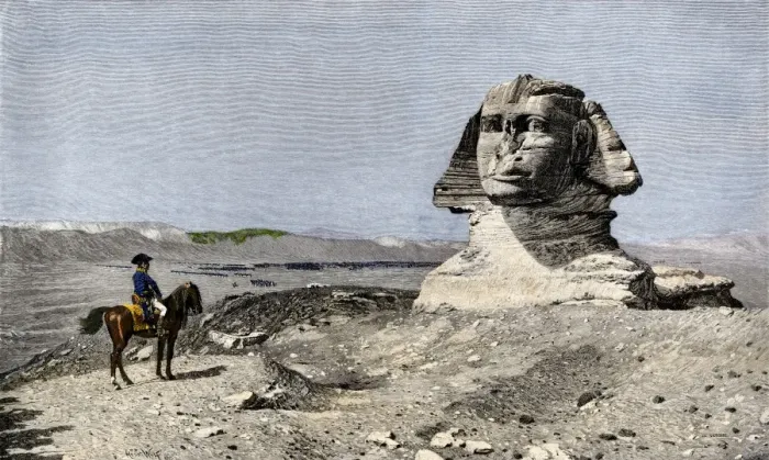 Framed Print : Napoleon and the Sphinx at the time of the French invasion of Egypt