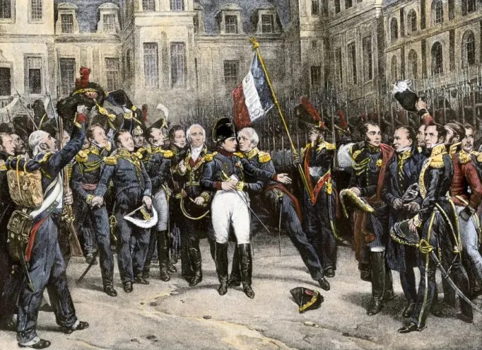 Framed Print : Napoleons farewell to the Imperial Guard at Fontainebleau Palace Framed Print : Napoleons farewell to the Imperial Guard at Fontainebleau Palace