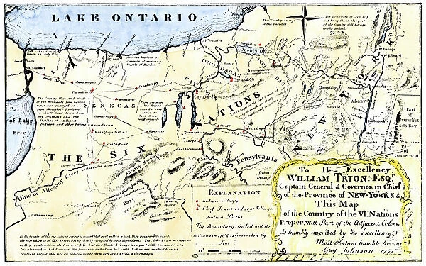 NATI2A-00044. Map of the Six Iroquois Nations in Pennsylvania and New York, 1771.