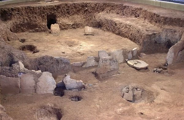 NATI2D-00065. Pit-house of Ancestral Puebloans excavated at Mesa Verde National Park