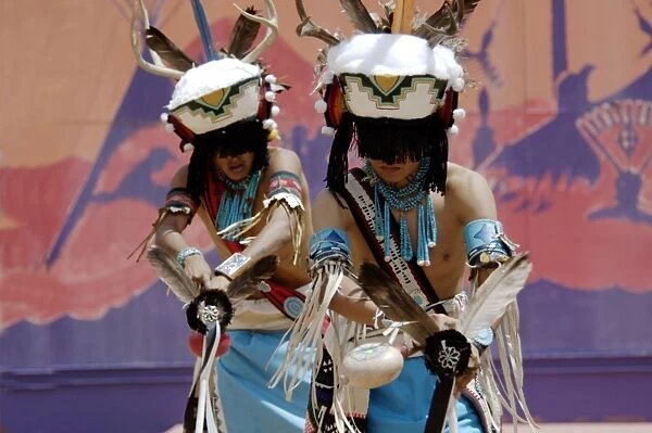 NATI2D-00477. Zuni Pueblo Red-Tailed Hawk Dancers performing the Deer Dance